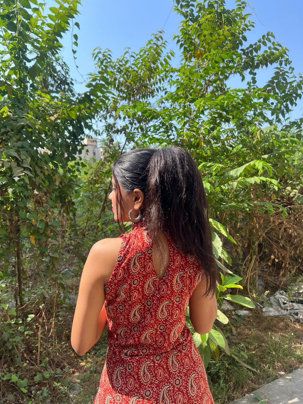 Halter neck Cotton Kurti