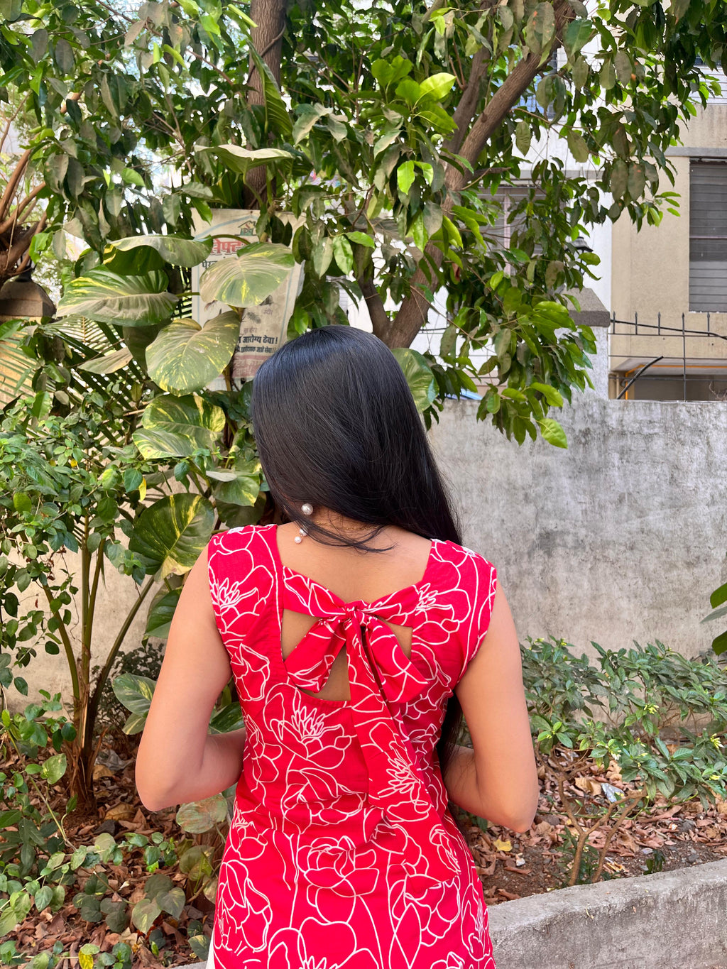 Pink sleeveless straight Kurti